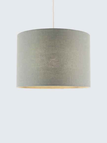 John Lewis Sophia Pure Linen Drum Lampshade, Heritage Grey, Heritage Grey