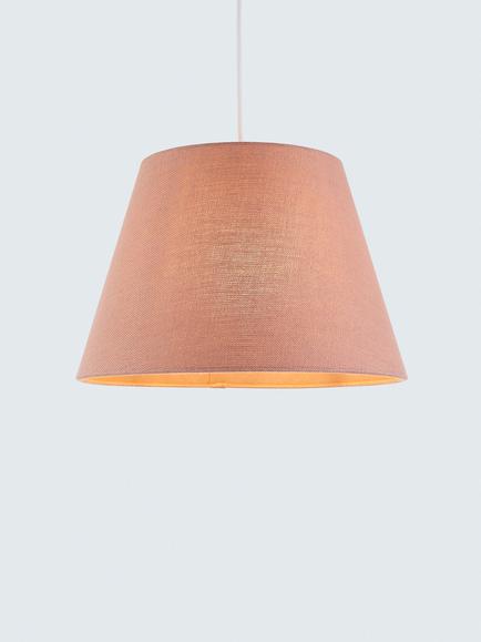 John Lewis Sophia Pure Linen Tapered Lampshade, Wood Rose
