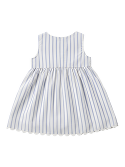 Angel & Rocket Baby Sleeveless Striped Dress, Blue - view 2, Blue
