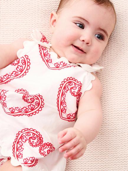 Angel & Rocket Baby Paisley Heart Tunic and Bloomer Set, Multi, Multi