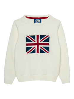 Trotters Kids' George Jumper, Off White, Off White