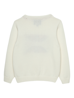 Trotters Kids' George Jumper, Off White - view 2, Off White