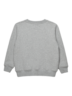 Trotters Kids' Crew Neck Slogan Sweatshirt, Grey Marl - view 2, Grey Marl