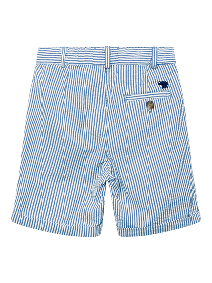 Trotters Kids' Cotton Chino Shorts, Bstripe - view 2, Bstripe