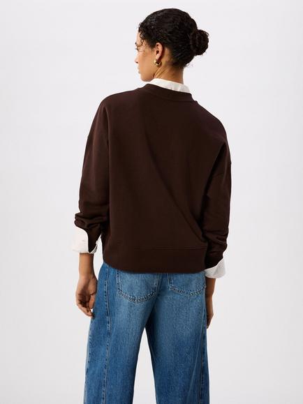 Whistles Toujours Relaxed Fit Sweatshirt, Chocolate - view 2, Chocolate