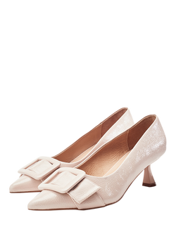 Moda in Pelle Ghiselle Kitten Heel Court Shoes, Nude - view 2, Nude