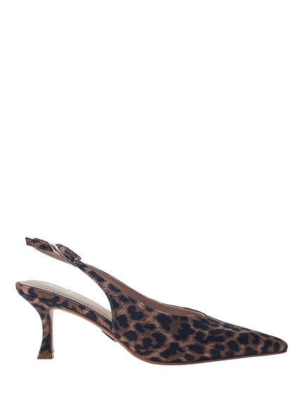 Moda in Pelle Gallia Pointed Toe Slingback Court Shoes, Brown Multi, Brown Multi