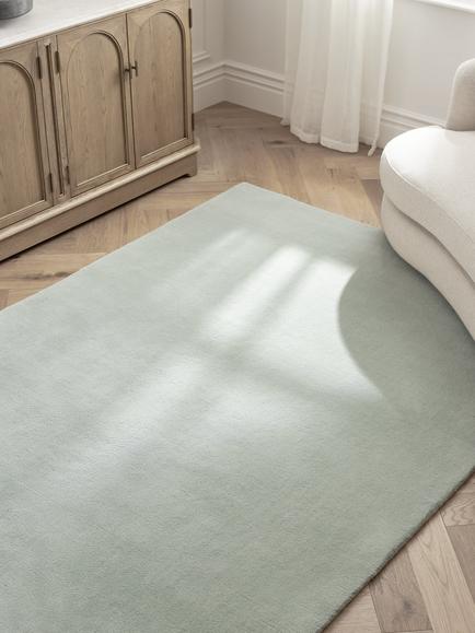 John Lewis Wellington Rug - view 2, Duck Egg