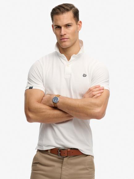 Superdry Vintage Destroy Cotton Regular Fit Short Sleeve Polo Shirt, Optic