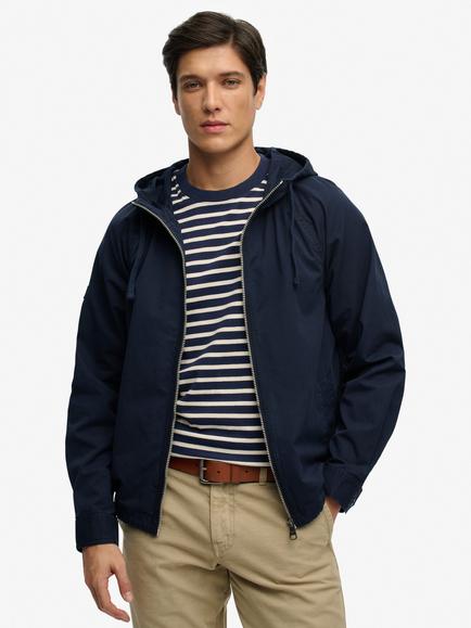 Superdry Zip-Through Jacket, Washed Navy