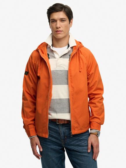 Superdry Zip-Through Jacket, Washed Orange