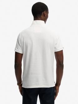 Superdry Cotton Regular Fit Short Sleeve Vintage Athletic Polo Shirt, Optic - view 2, Optic