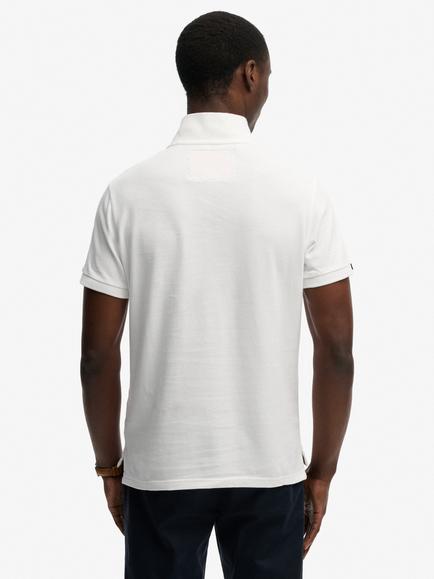 Superdry Cotton Regular Fit Short Sleeve Vintage Athletic Polo Shirt, Optic - view 2, Optic