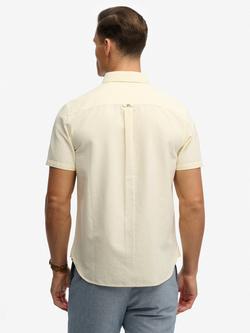 Superdry Cotton Regular Fit Oxford Shirt, Pastel Yellow - view 2, Pastel Yellow