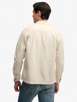 Superdry Cotton Regular Fit Two Pocket Overshirt, Oatmeal Beige - view 2, Oatmeal Beige