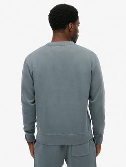 Superdry Cotton Rich Micro Logo Sweatshirt - view 2, Stormy Weather Blue