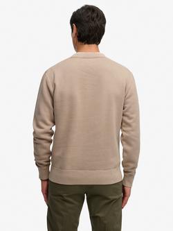 Superdry Cotton Rich Micro Logo Sweatshirt - view 2, Light Beige