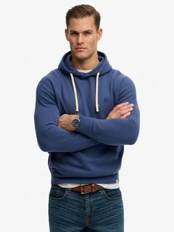 Superdry Monogram Embroidered Hoodie, Hampton Blue