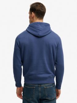 Superdry Monogram Embroidered Hoodie - view 2, Hampton Blue