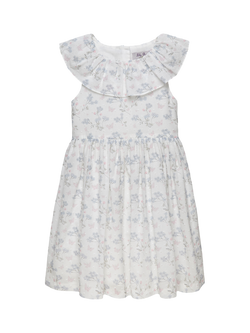 Trotters Kids' Butterfly Willow Dress, White/Multi, White/Multi