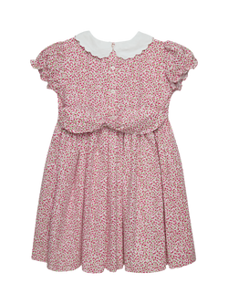 Trotters Kids' Cherry Petal Collar Duck Dress, Red Cherry Ditsy - view 2, Red Cherry Ditsy