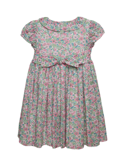 Trotters Kids' Dahlia Smocked Dress, Pink - view 2, Pink Dahlia