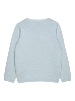 Trotters Kids' Wool Blend Bethany Bunny Jumper, Blue - view 2, Blue