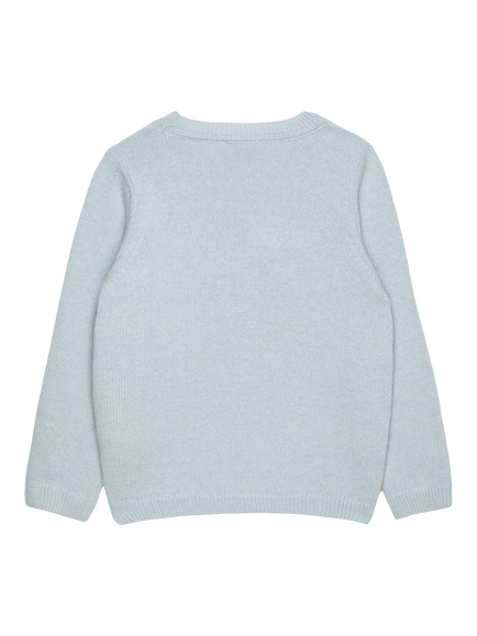 Trotters Kids' Wool Blend Bethany Bunny Jumper, Blue - view 2, Blue
