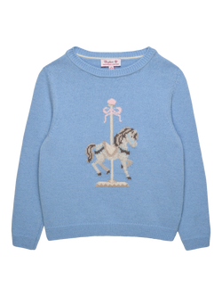 Trotters Kids' Carousel Horse Jumper, Blue, Blue