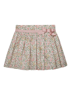 Trotters Kids' Nazanin Print Floral Skirt, Pink, Pink Nazanin