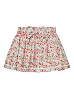 Trotters Kids' Strawberry Print Skirt, Red Pink Floral, Red Pink Floral