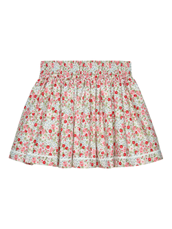 Trotters Kids' Strawberry Print Skirt, Red Pink Floral - view 2, Red Pink Floral