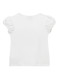 Trotters Kids' Cherry Heart Top, White/Red - view 2, White/Red