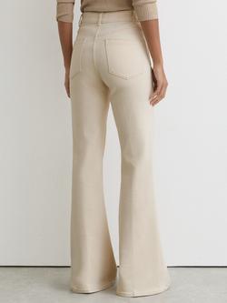 Reiss Cali Flared Jeans, Ecru - view 2, Ecru