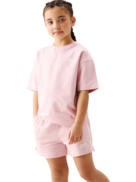 Angel & Rocket Kids' Romy Boxy Sweat Top, Pink, Pink