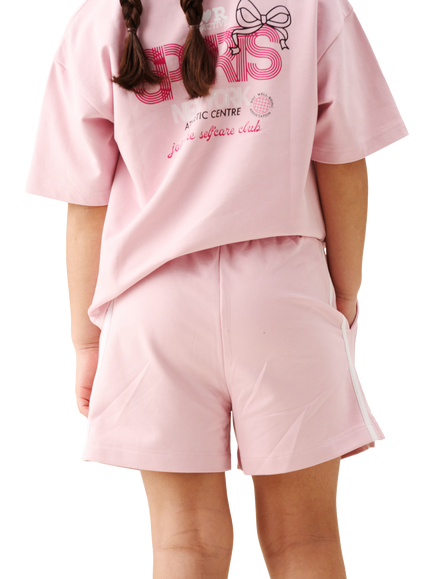Angel & Rocket Kids' Romy Side Stripe Shorts, Pink - view 2, Pink