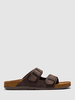 Rodd & Gunn Raglan Leather Slider Sandals, Chocolate