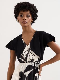 Phase Eight Myra Flutted Sleeve Shrug, Black, Black