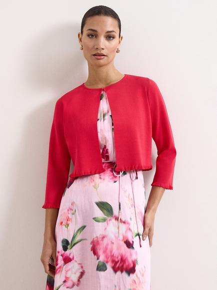 Phase Eight Mimi Structured Knit Cover Up, Pink, Pink