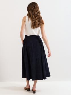 Phase Eight Carey Check A-Line Skirt - view 2, Navy