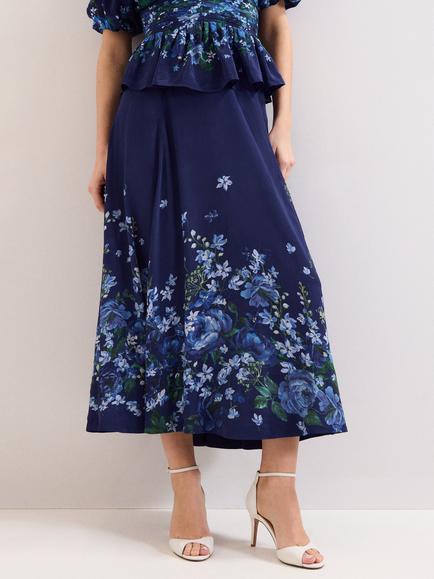 Phase Eight Maeve Midi Skirt, Navy, Navy