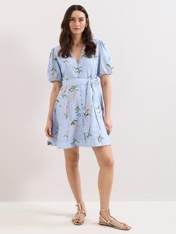 Phase Eight Velma Floral Mini Dress, Blue, Blue