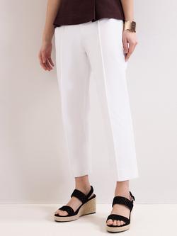 Phase Eight Miah Slim Fit Cropped Trousers, White, White