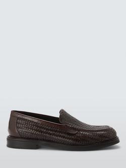 John Lewis x LABRUM Square Toe Leather Loafer, Brown, Brown