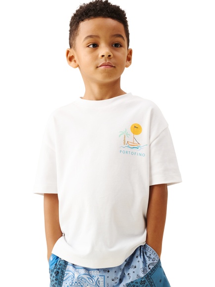 Angel & Rocket Kids' Ray Potofino Graphic T-Shirt, White, White