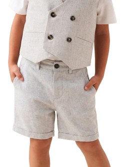 Angel & Rocket Kids' Luca Tailored Shorts, Grey, Grey