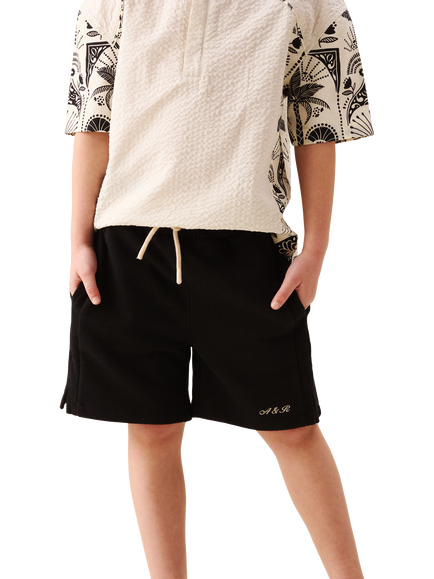 Angel & Rocket Kids' Taped Jersey Shorts, Black, Black