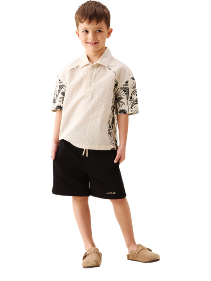 Angel & Rocket Kids' Taped Jersey Shorts, Black - view 2, Black