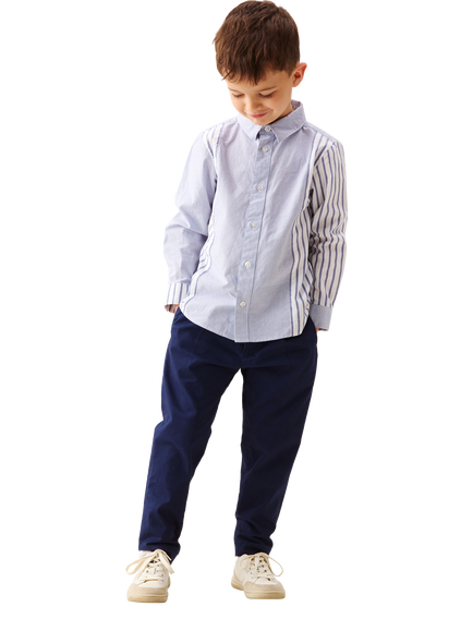 Angel & Rocket Kids' Wilf Smart Chinos, Navy - view 2, Navy