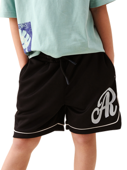 Angel & Rocket Kids' Drawstring Mesh Shorts, Black, Black